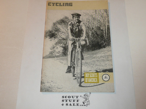 Cycling Merit Badge Pamphlet, Type 8, Green Band Cover, 2-75 Printing