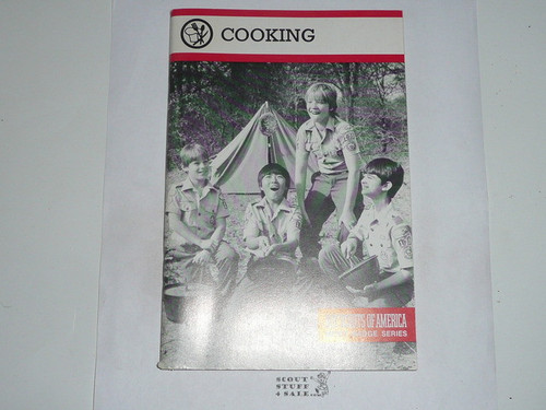 Cooking Merit Badge Pamphlet, Type 9, Red Band Cover, 1986 Printing