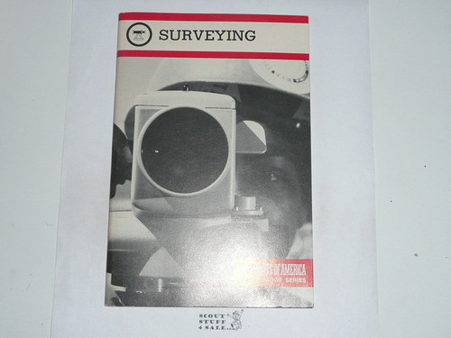 Surveying Merit Badge Pamphlet, Type 9, Red Band Cover, 1-88 Printing