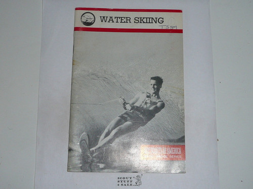 Water Skiing Merit Badge Pamphlet, Type 9, Red Band Cover, 2-87 Printing