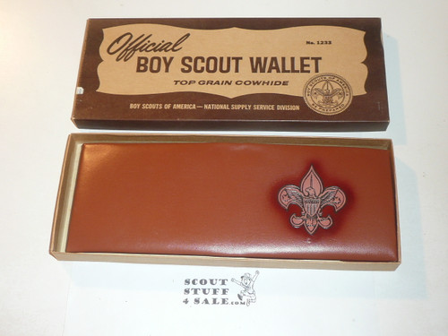 Boy Scout Leather Wallet, new in box