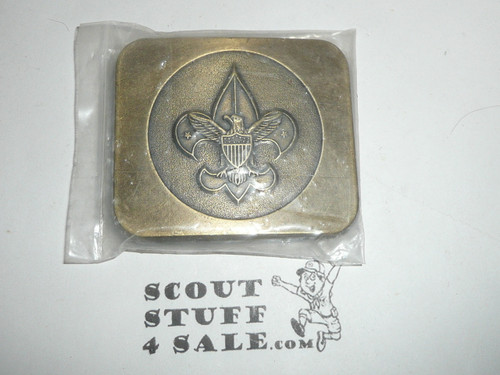 Boy Scout Emblem Belt Buckle, antique brass