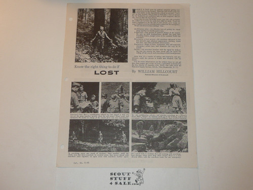 LOST, By Green Bar Bill, Boys' Life Single Topic Reprint from the 1950's - 1960's , written for Scouts, great teaching materials