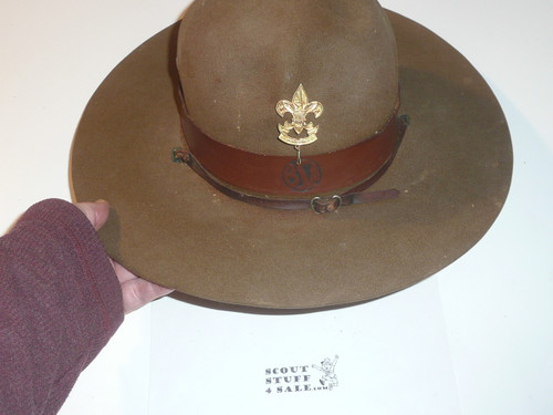 Early Official Boy Scout Campaign Hat (Smokey the Bear hat) by Stetson,  size 6 7/8