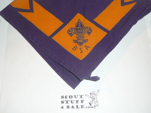 BSA National Supply Troop Neckerchief, Triangle, Purple/Orange