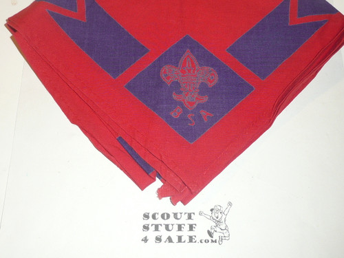 BSA National Supply Troop Neckerchief, Triangle, Red/Navy