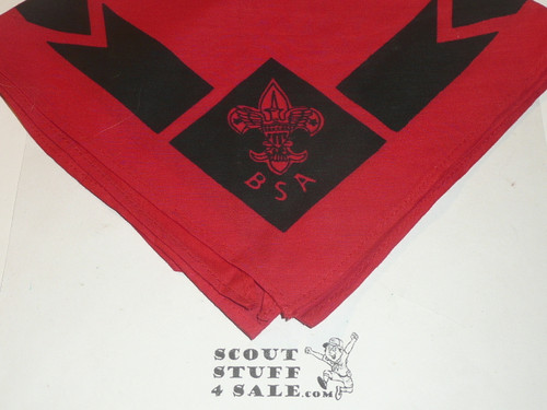 BSA National Supply Troop Neckerchief, Triangle, Red/Black