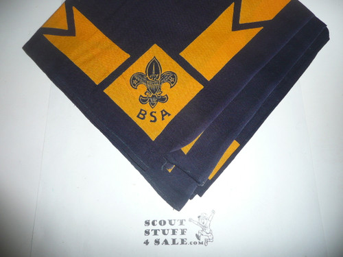 BSA National Supply Troop Neckerchief, Full Square, Navy/Gold