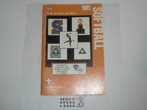 Cub Scout Sports Pamphlet, Softball, 1985 printing