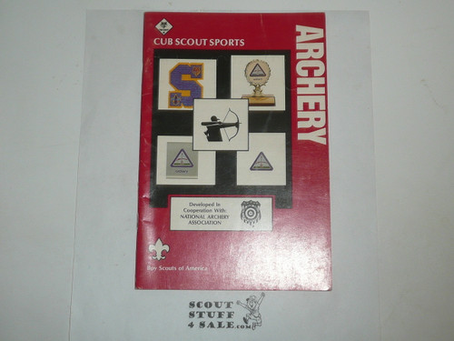 Cub Scout Sports Pamphlet, Archery, 1985 printing