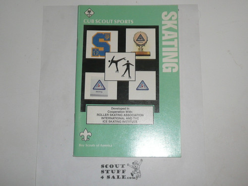 Cub Scout Sports Pamphlet, Skating, 1998 printing