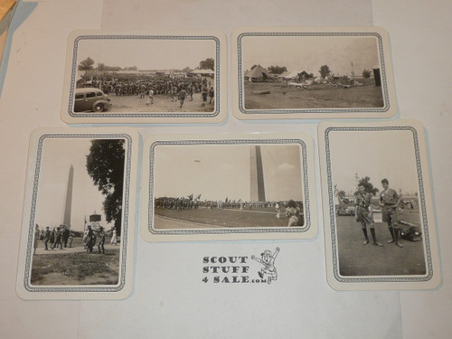 1937 National Jamboree 5 Pictures of Scouts at the Jamboree, Original