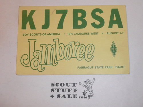 1973 National Jamboree Radio Operator's License