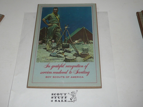 In Grateful Recognition of Services Renered to Scouting Standing Bookshelf Ornament, Norman Rockwell's The Scoutmaster
