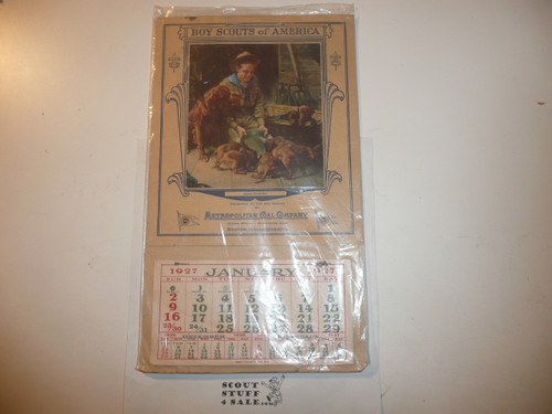 1927 Boy Scout Calendar, Norman Rockwell Art on the cover, complete