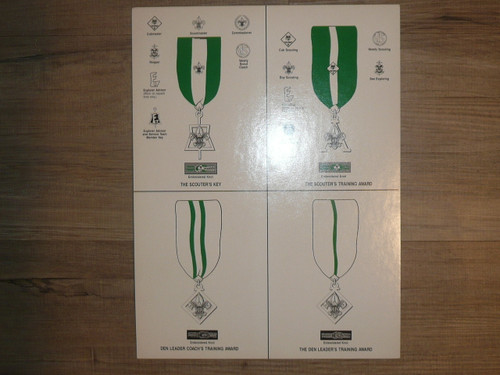 1970's 9x12 Cardboard Display Leader Training Awards, MINT