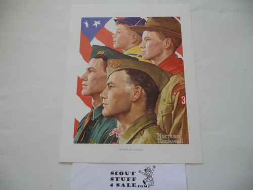 Norman Rockwell, Growth of a Leader, 11x14 On Heavy Cardstock, watermarked but should frame well