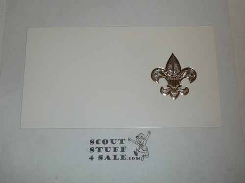 Scout Emblem on Front Greeting Card, With Envelope, Distributed by BSA Supply, Blank on the inside