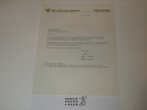 1973 BSA National Supply Division Stationary