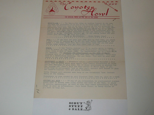 1960's Order of the Arrow Lodge #249 Spe-Le-Yai Newsletter