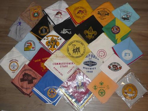 75 Assorted Boy Scout Neckerchiefs from across the USA, some duplicates