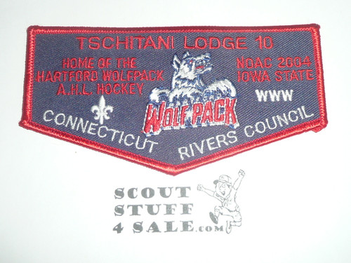 Order of the Arrow Lodge #10 Tschitani f1 2004 NOAC Flap Patch - Boy Scout