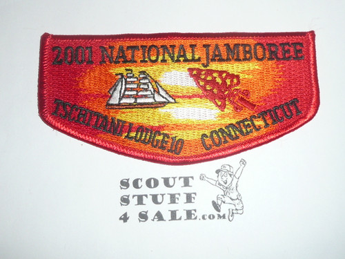 Order of the Arrow Lodge #10 Tschitani s14 2001 National Jamboree Flap Patch - Boy Scout