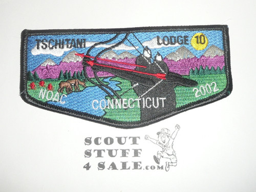 Order of the Arrow Lodge #10 Tschitani s19 2002 NOAC Flap Patch - Boy Scout