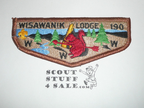 Order of the Arrow Lodge #190 Wisawanik s12 Flap Patch - Boy Scout