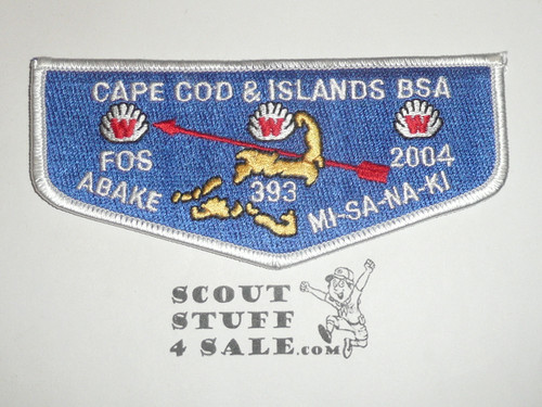 Order of the Arrow Lodge #393 Abake-Mi-Sa-Na-Ki s18 Flap Patch - Boy Scout