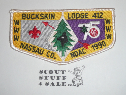Order of the Arrow Lodge #412 Buckskin s12 1990 NOAC Flap Patch