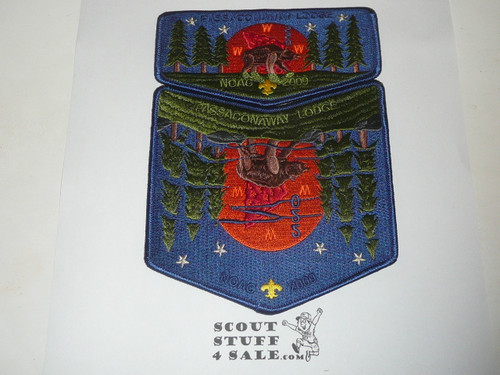 Order of the Arrow Lodge #220 Passaconaway 2009 NOAC THREE Different 2-piece Flap Patch sets