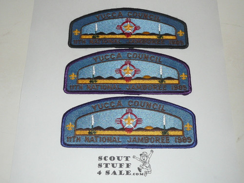 1985 National Jamboree JSP - Yucca Council, 3 Different