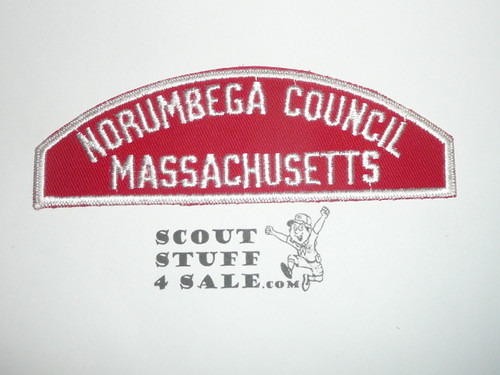 NORUMBEGA COUNCIL Red/White Boy Scout Council Strip