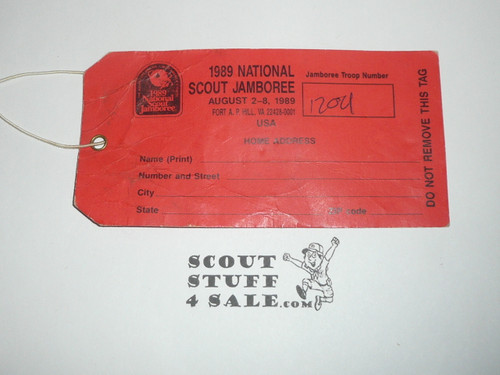 1989 National Jamboree Subcamp 12 Luggage Tag