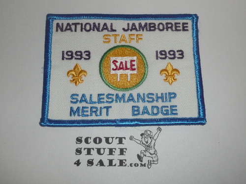 1993 National Jamboree Salesmanship Merit Badge Staff Patch