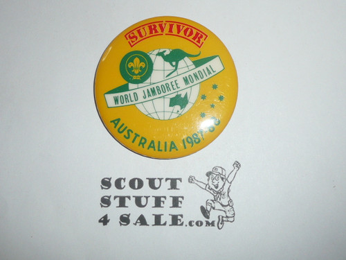 1987-1988 Boy Scout World Jamboree Survivor Celluloid Button