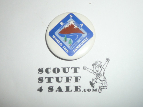 1987-1988 Boy Scout World Jamboree Western Region USA Troop 232 Celluloid Button