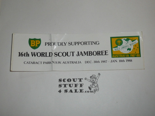 1987-88 World Jamboree British Petroleum Supporting Sticker