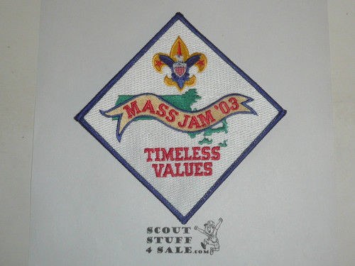 2003 MASS Jam (Massachusetts Jamboree) large Patch, blue bdr