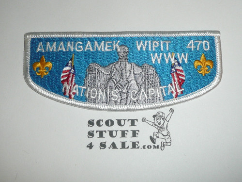 Order of the Arrow Lodge #470 Amangamek-Wipit s66 Lincoln Memorial Flap Patch