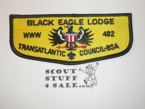 Order of the Arrow Lodge #482 Black Eagle s9 Flap Patch