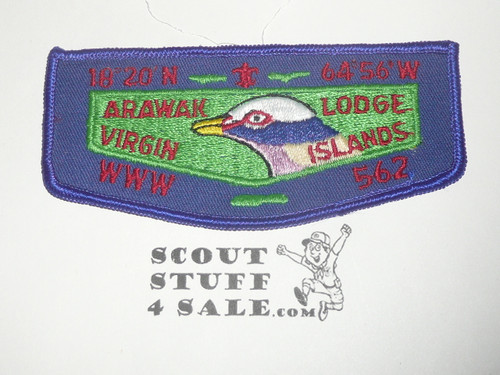 Order of the Arrow Lodge #562 Arawak f4 Flap Patch - Boy Scout