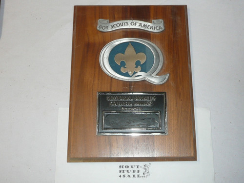 1970's National Quality Council Plaque