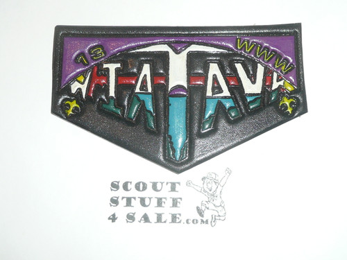 Order of the Arrow Lodge #13 Wiatava l4 1996 NOAC Leather Flap Patch - Boy Scout