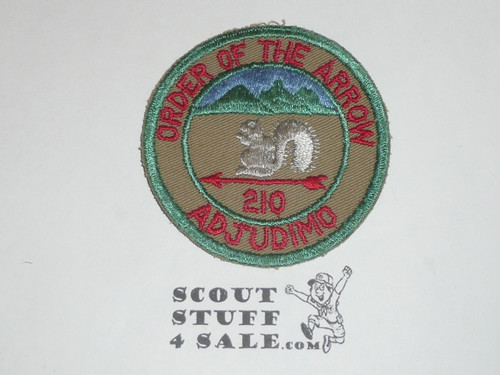 Order of the Arrow Lodge #210 Adjudimo r1 Round Patch