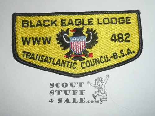 Order of the Arrow Lodge #482 Black Eagle zs2 Flap Patch