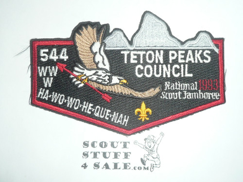 Order of the Arrow Lodge #544 Ha-Wo-Wo-He s41 1993 National Jamboree Flap Patch