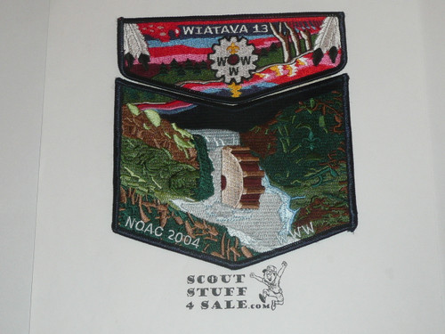 Order of the Arrow Lodge #13 Wiatava 2004 NOAC 2 piece Flap Patch set