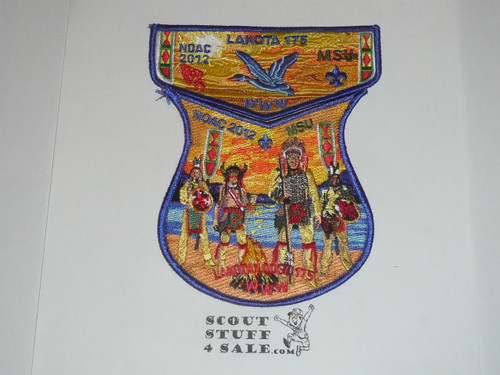 Order of the Arrow Lodge #175 Lakota 2012 NOAC 2 piece Flap Patch Set